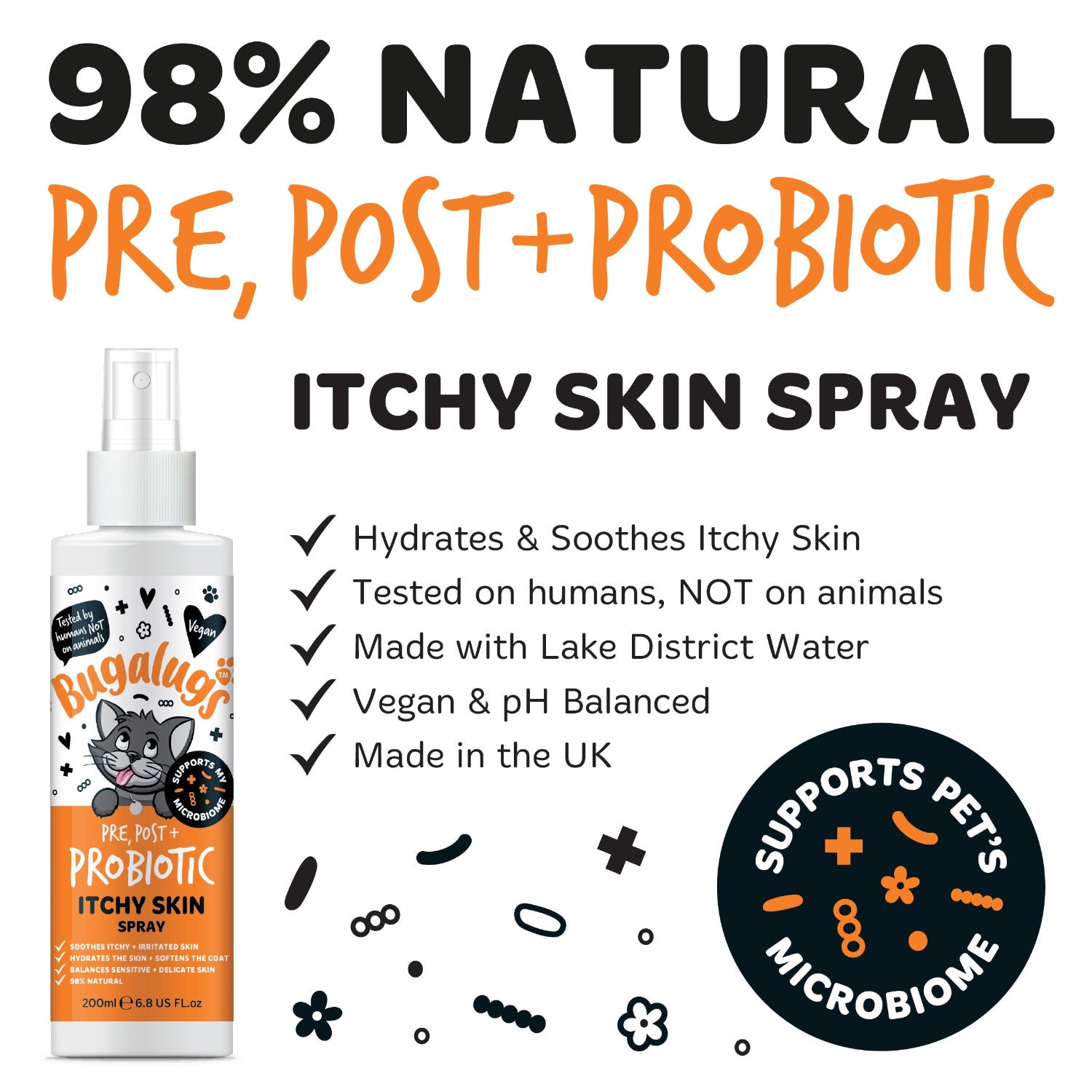 Pre, Post + Probiotic Itchy Skin Spray for Cats