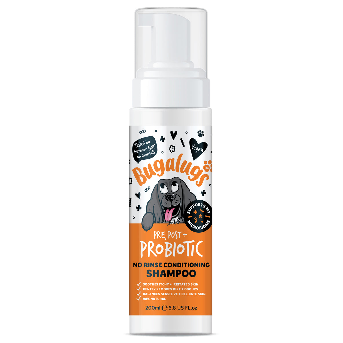 Pre, Post + Probiotic No Rinse Shampoo for Dogs