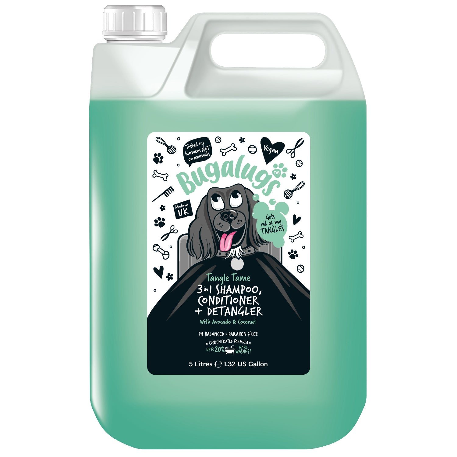 Tangle Tame 3-in-1 Dog Shampoo, Conditioner & Detangler (5L)