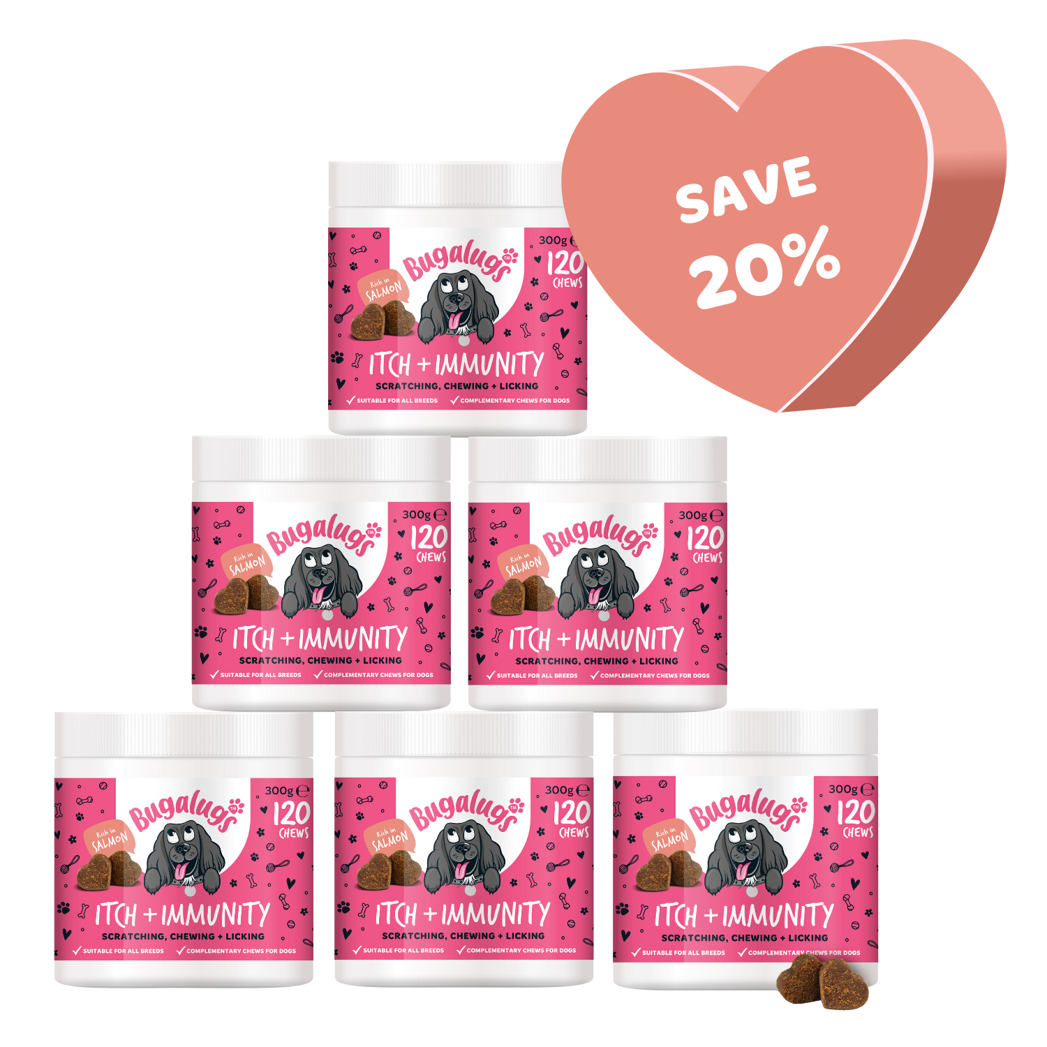 Itch & Immunity Supplement Chews for Dogs 6-Pack