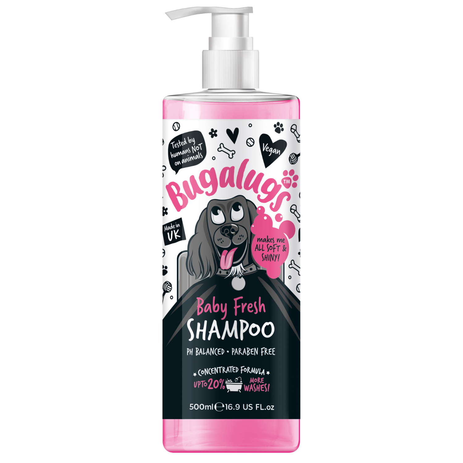 Bugalugs Baby Fresh Dog Shampoo Baby Powder Scented Shampoo for Dogs Bugalugs Pet Care