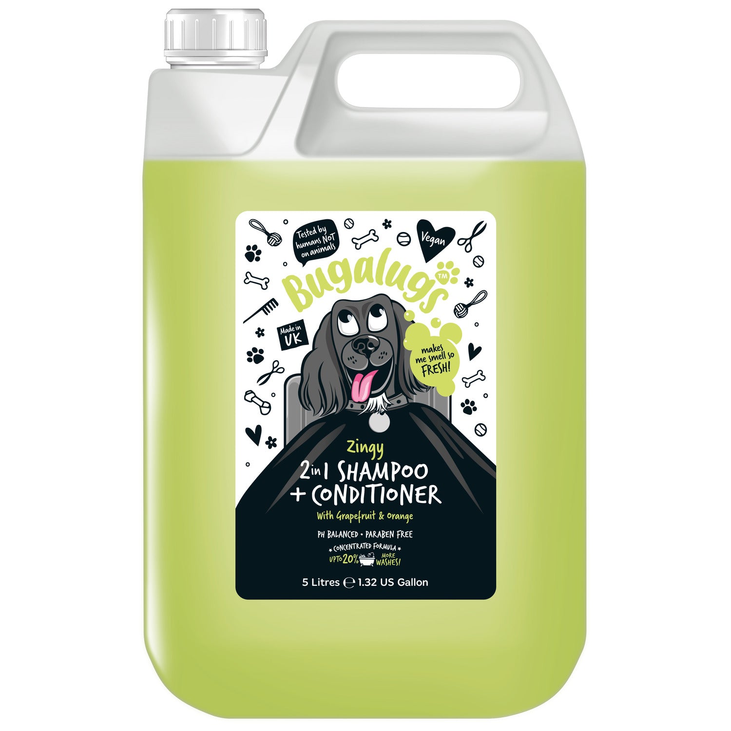 Zingy 2-in-1 Shampoo & Conditioner with Grapefruit & Orange (5L)