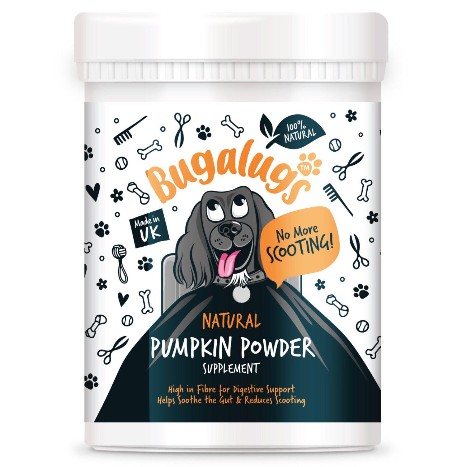 100% Natural Pumpkin Powder Supplement for Dogs Bugalugs