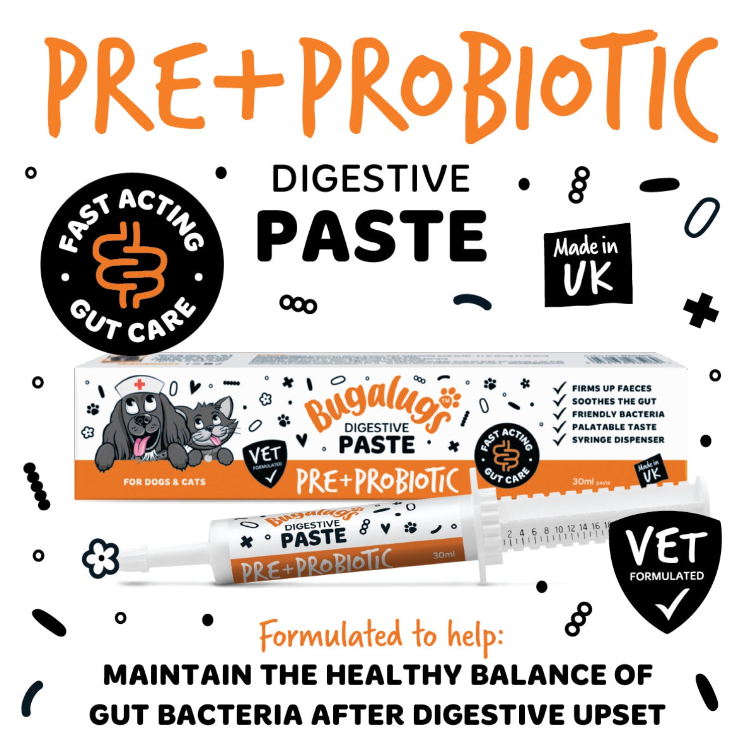 Pre & Probiotic Digestive Paste for Dogs & Cats (30ml)
