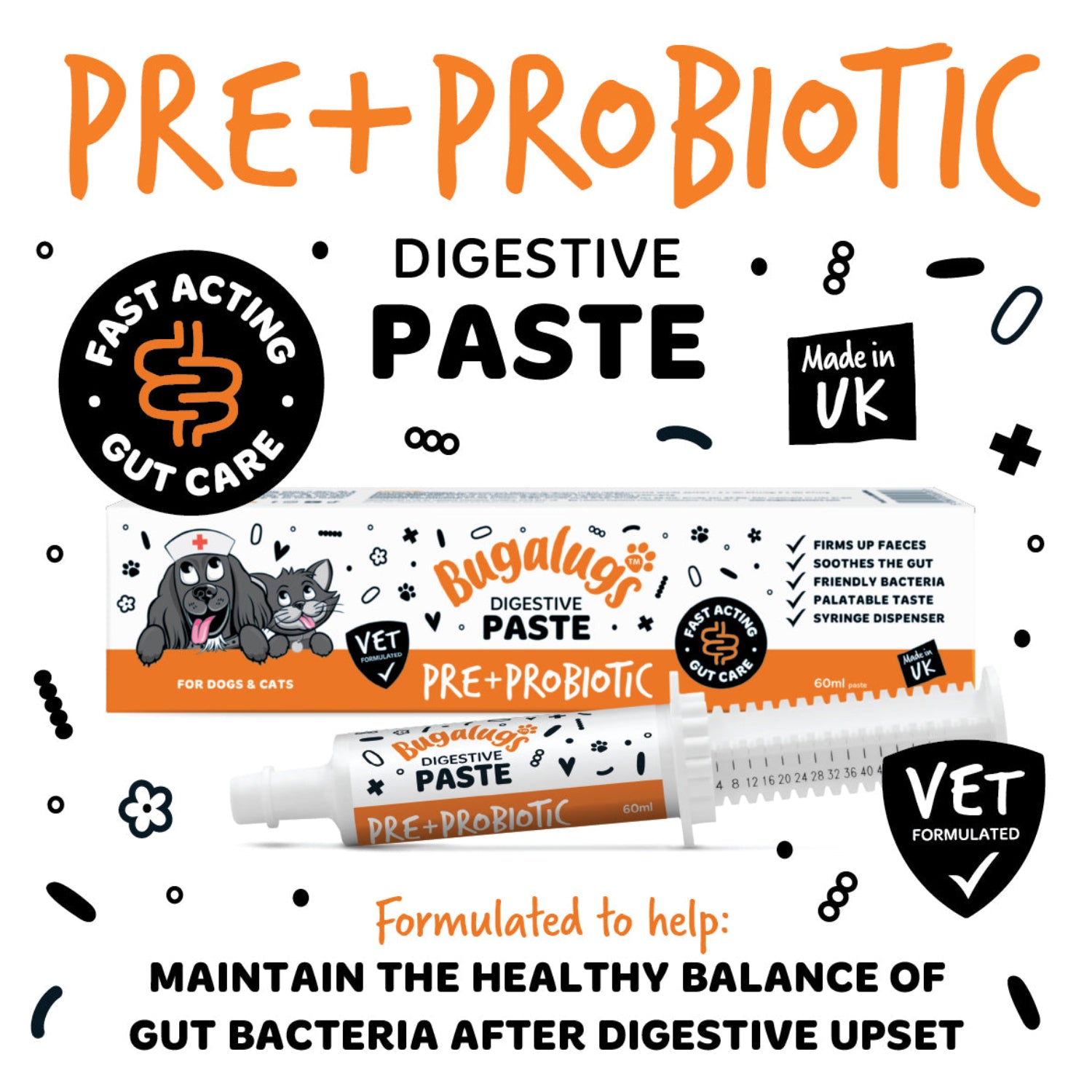 Pre & Probiotic Digestive Paste for Dogs & Cats (60ml)