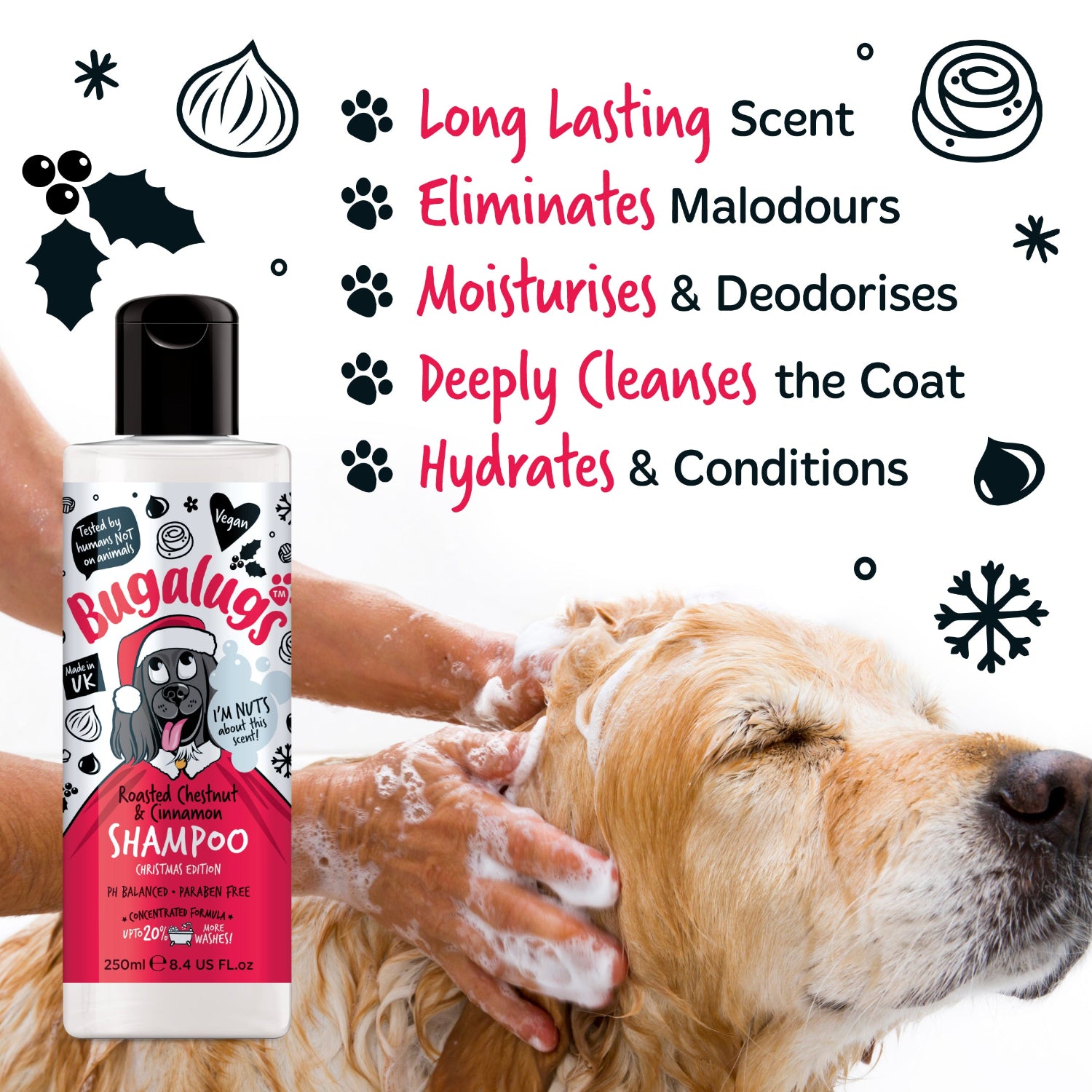 Christmas Edition: 250ml Roasted Chestnut & Cinnamon Shampoo