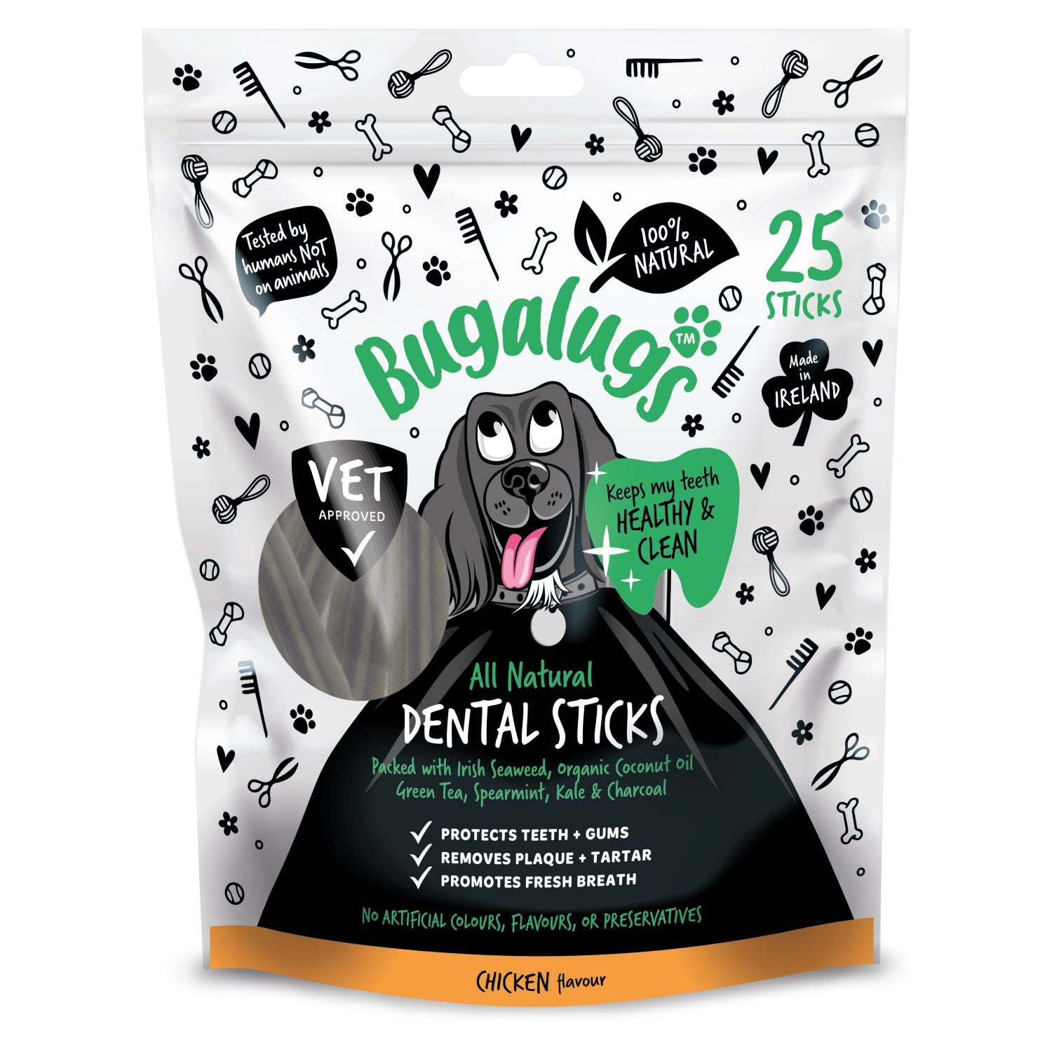 Bugalugs All Natural Dental Sticks Chicken Flavour Bugalugs Dental Bugalugs Pet Care