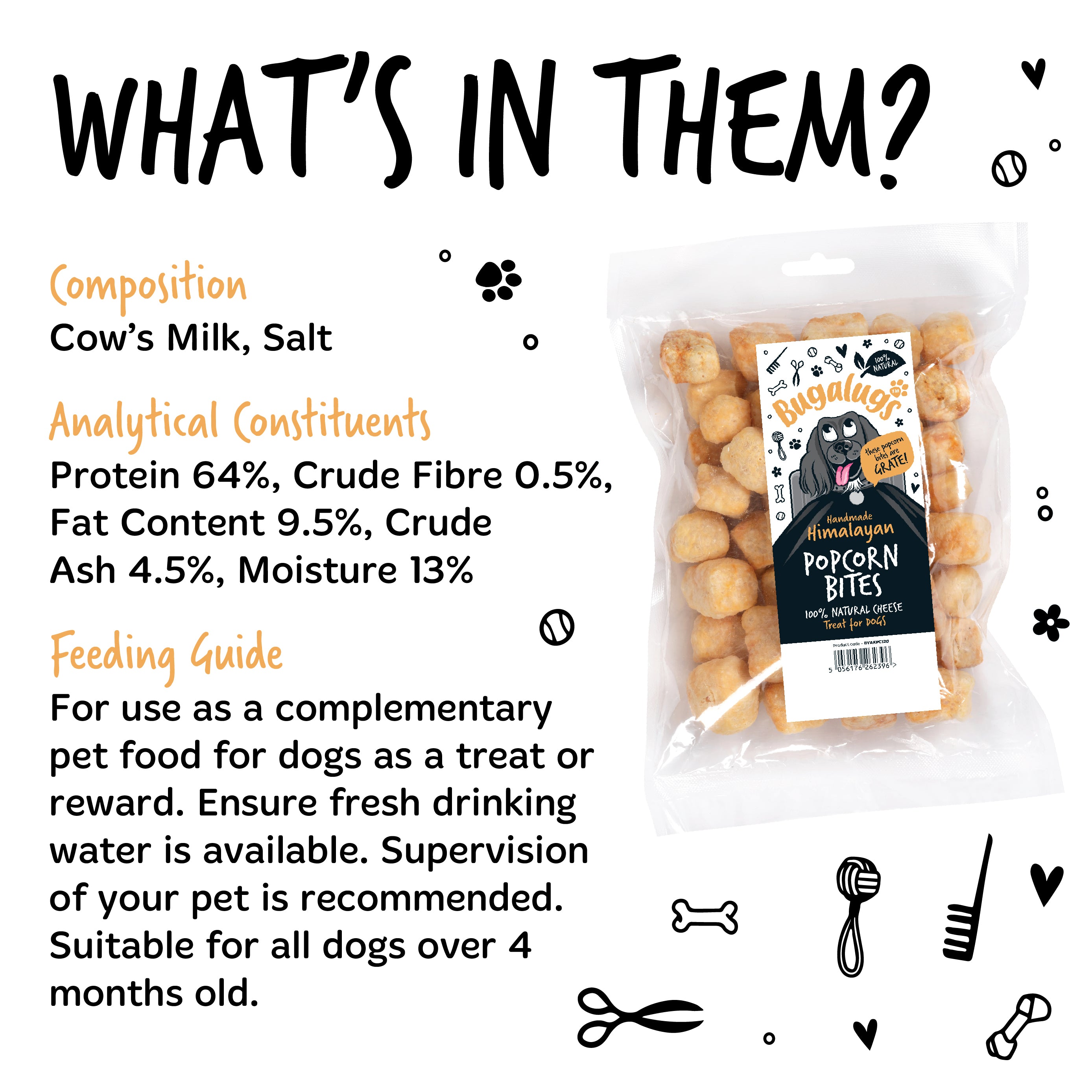 Handmade Himalayan Cheese Popcorn Bites for Dogs