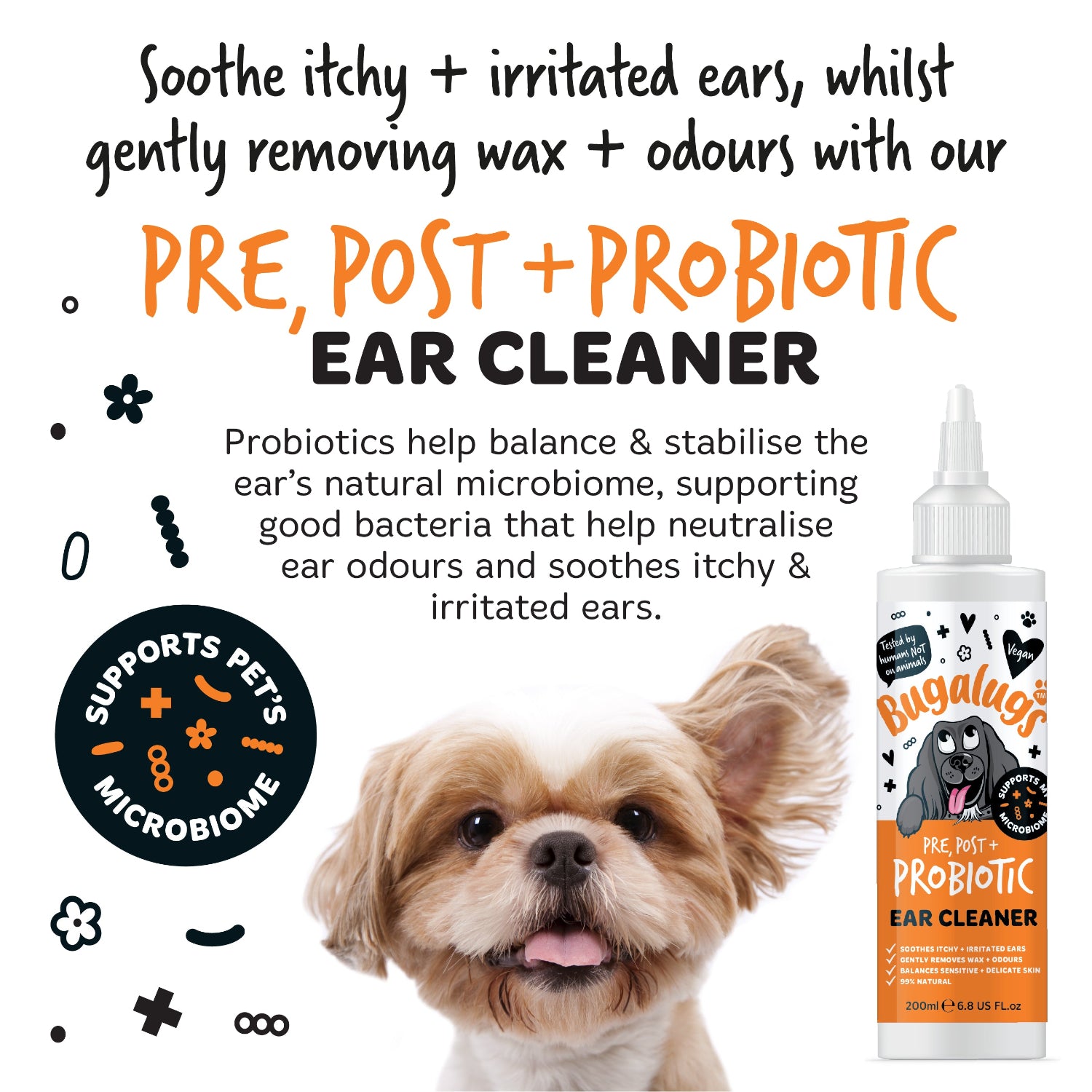 Pre, Post + Probiotic Ear Cleaner for Dogs