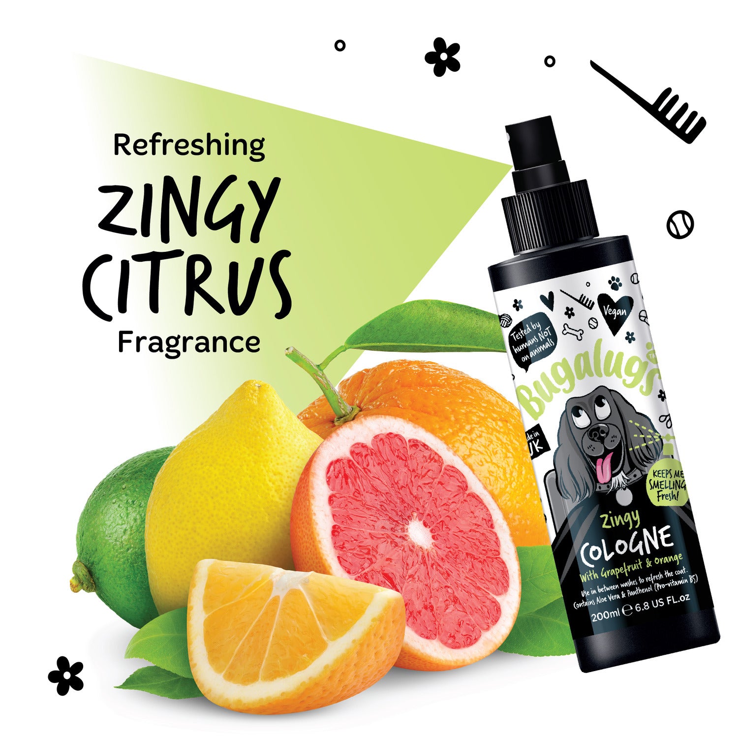 Zingy Dog Cologne with Grapefruit & Orange