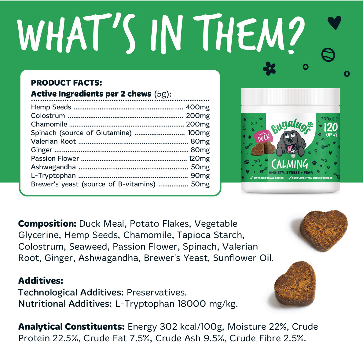 Calming Supplement Chews for Dogs
