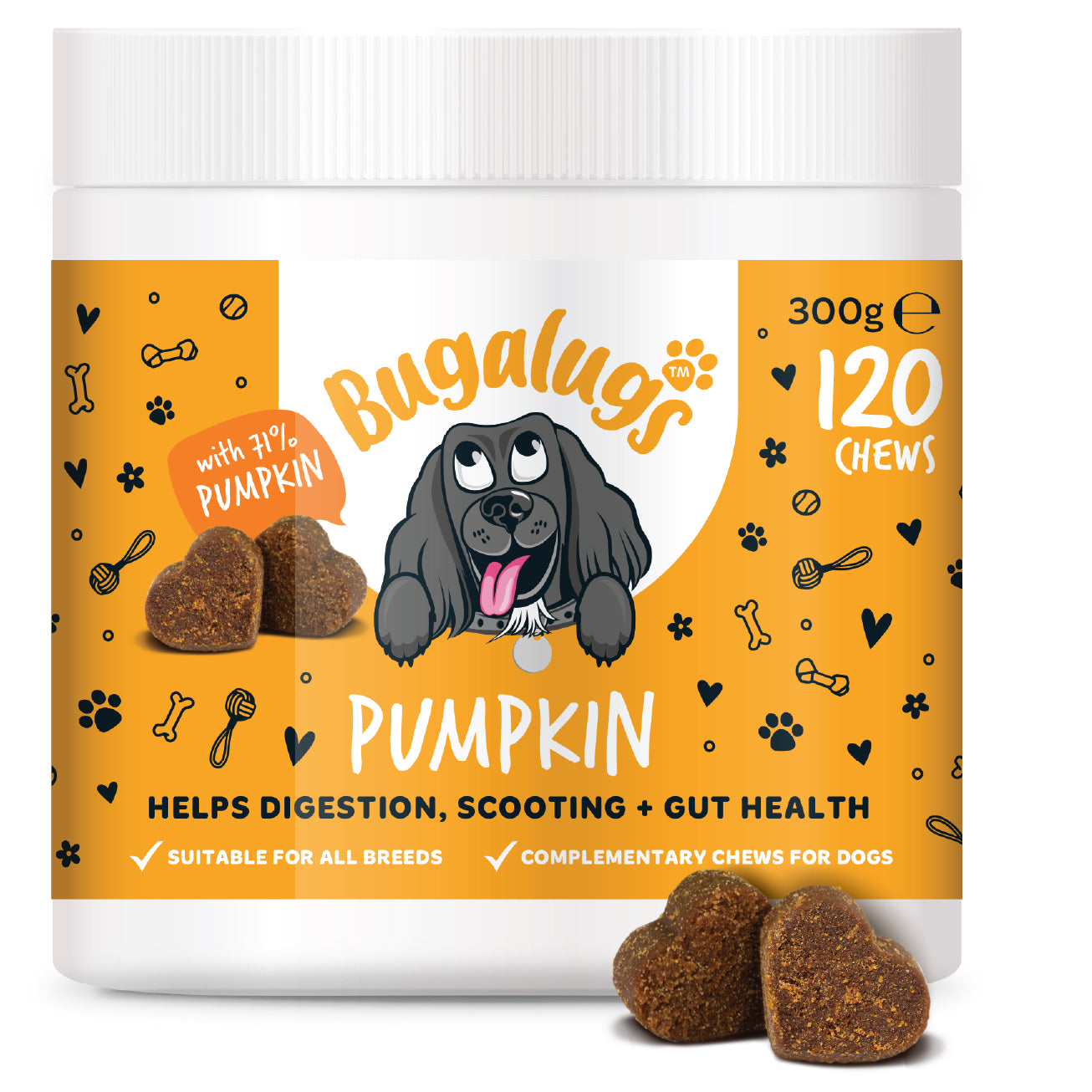 Pumpkin Supplement Chews for Dogs Bugalugs Pet Care