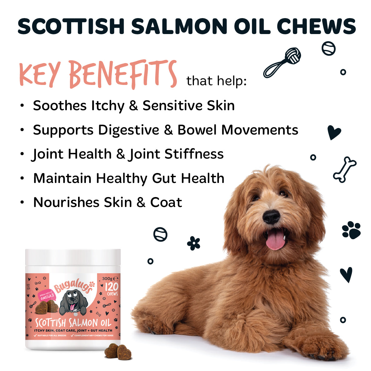 Scottish Salmon Oil Supplement Chews for Dogs