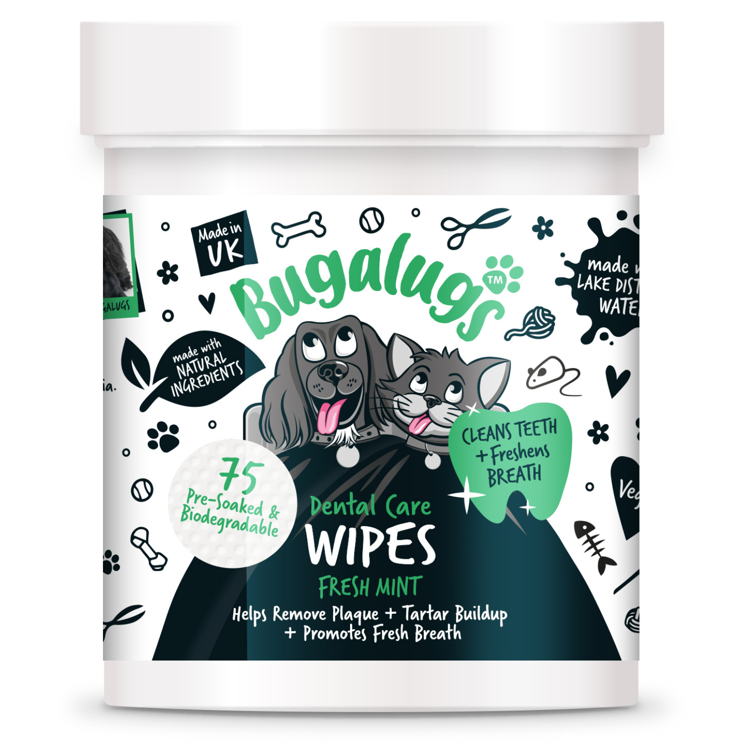 Bugalugs Dental Care Wipes Pet Dental Care With No Brushing Needed Bugalugs Pet Care