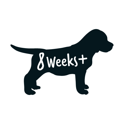For Dogs 8 weeks and over