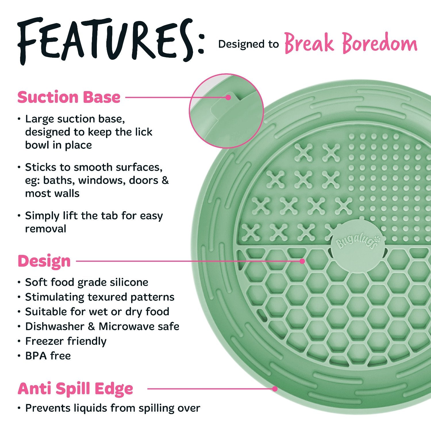 Lick Bowl for Dogs & Cats (Green)