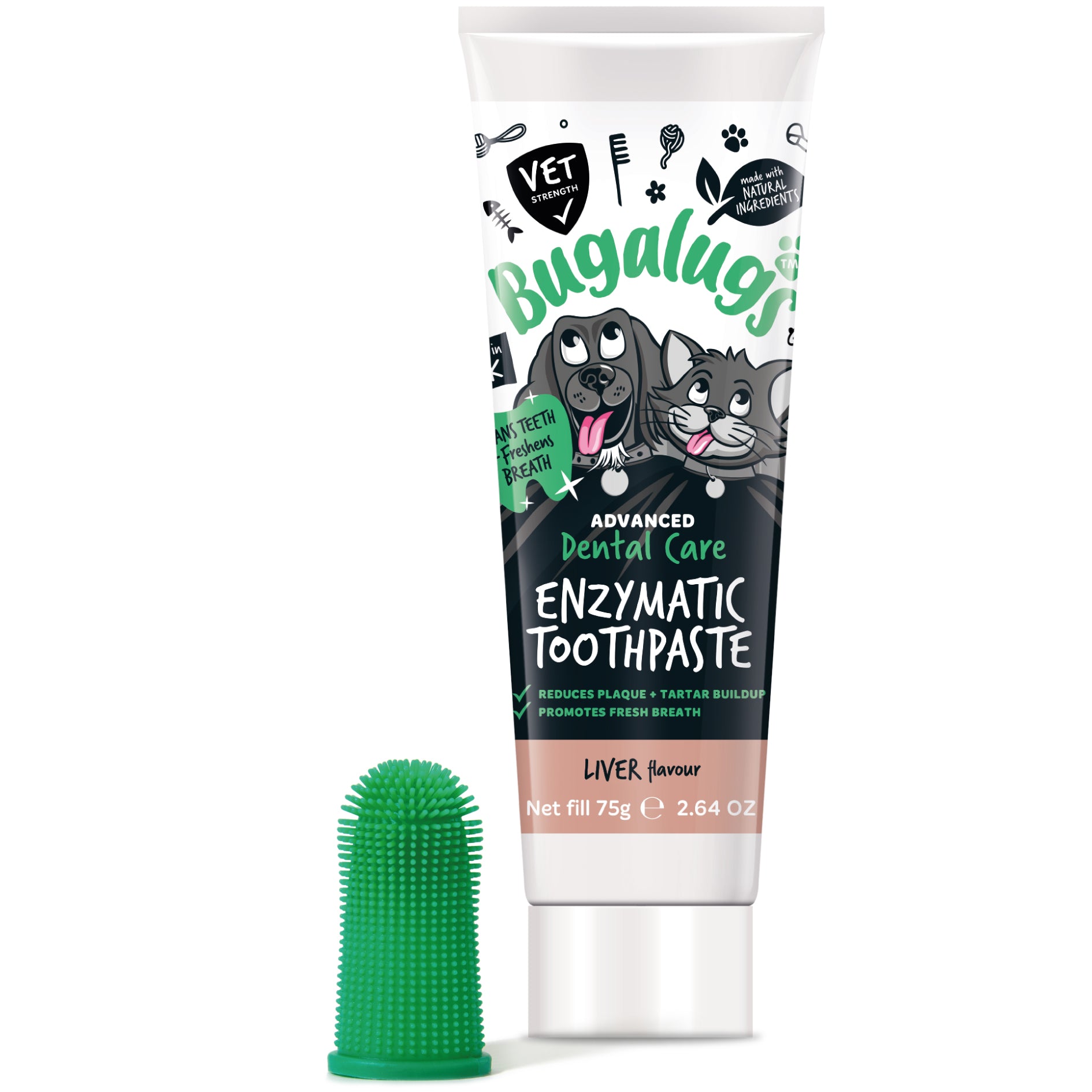 Dental Care Kit (Enzymatic Toothpaste with Finger Toothbrush) for Dogs & Cats