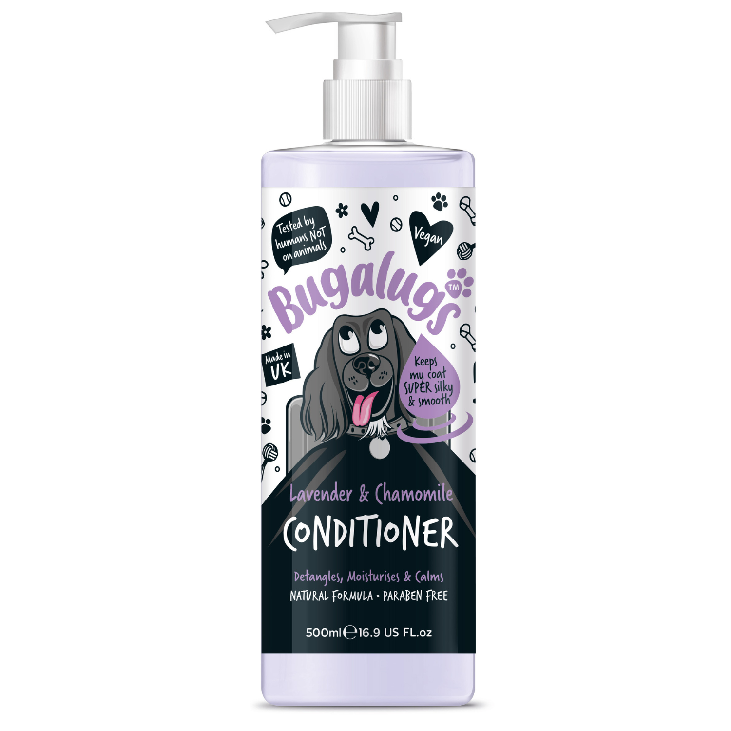Bugalugs Lavender and Chamomile Conditioner for Dogs - Detangles, moisturises and calms