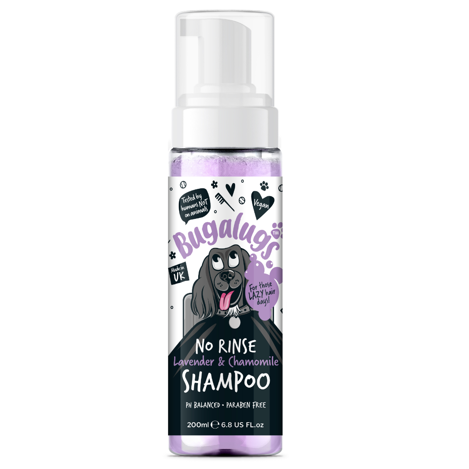 Bugalugs No Rinse Lavender Chamomile Shampoo No rinse Dog Grooming Bugalugs Pet Care