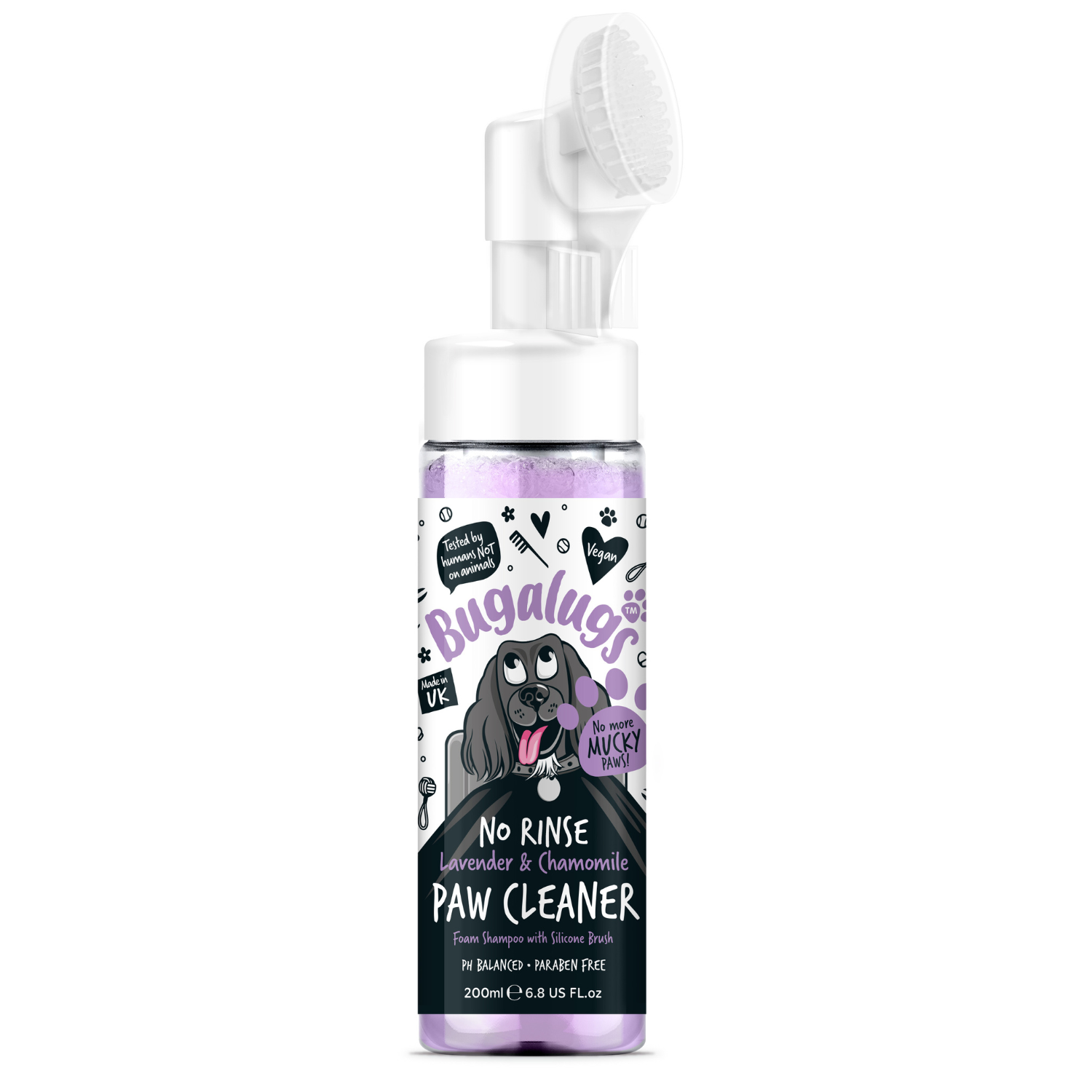 Bugalugs Lavender & Chamomile Dog Shampoo - 4-in-1 Vegan Pet Shampoo For Smelly Dogs, 1 Litre