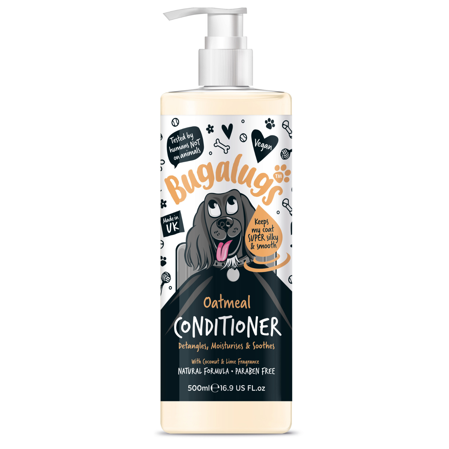 Bugalugs Oatmeal Conditioner for Dogs with Coconut and Lime Fragrance