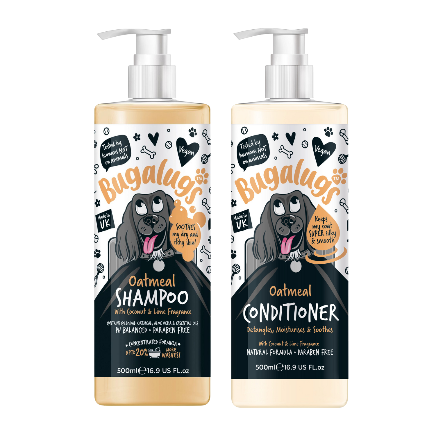 Oatmeal Dog Shampoo Conditioner Duo Bugalugs Pet Care