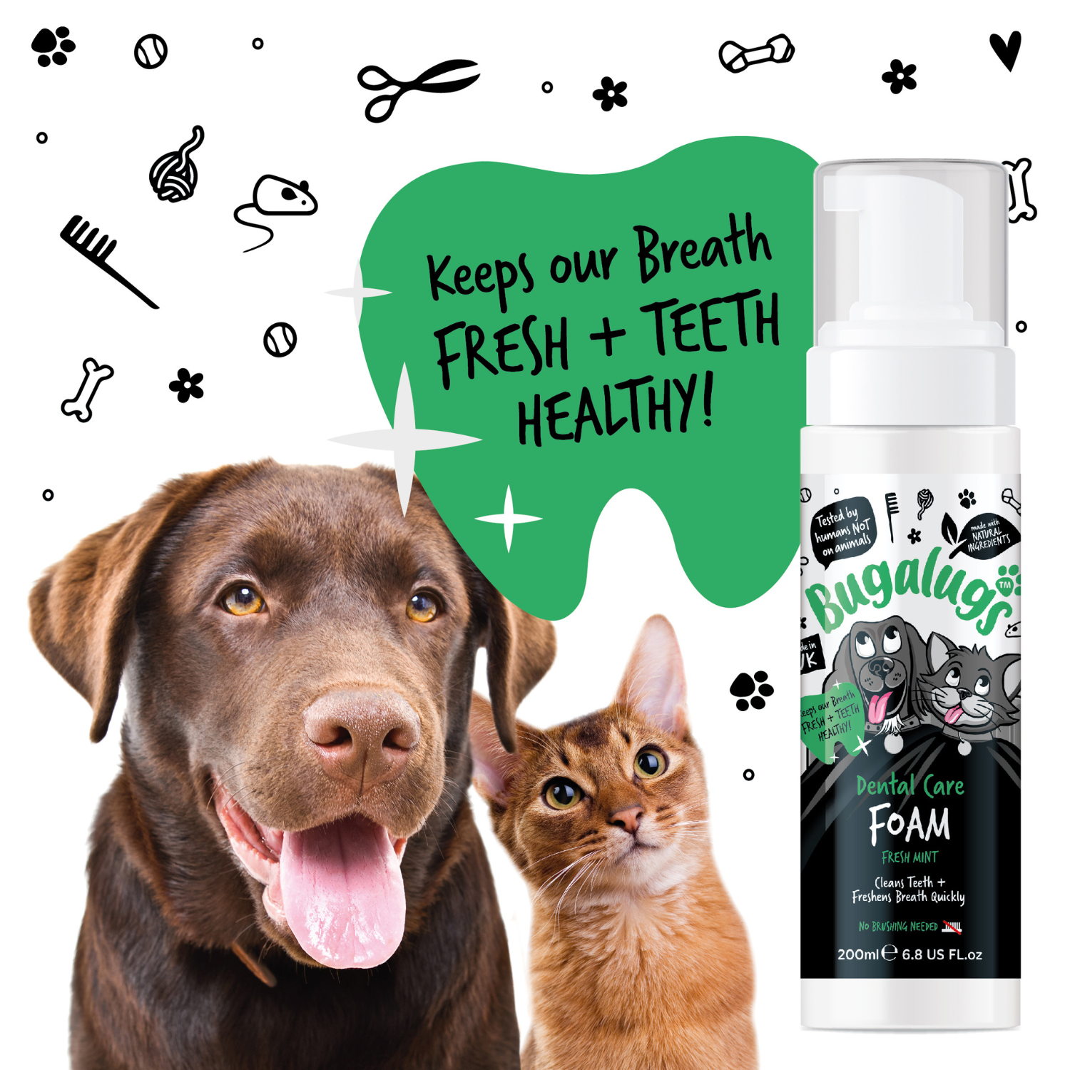 Dental Care Foam in Fresh Mint for Dogs & Cats