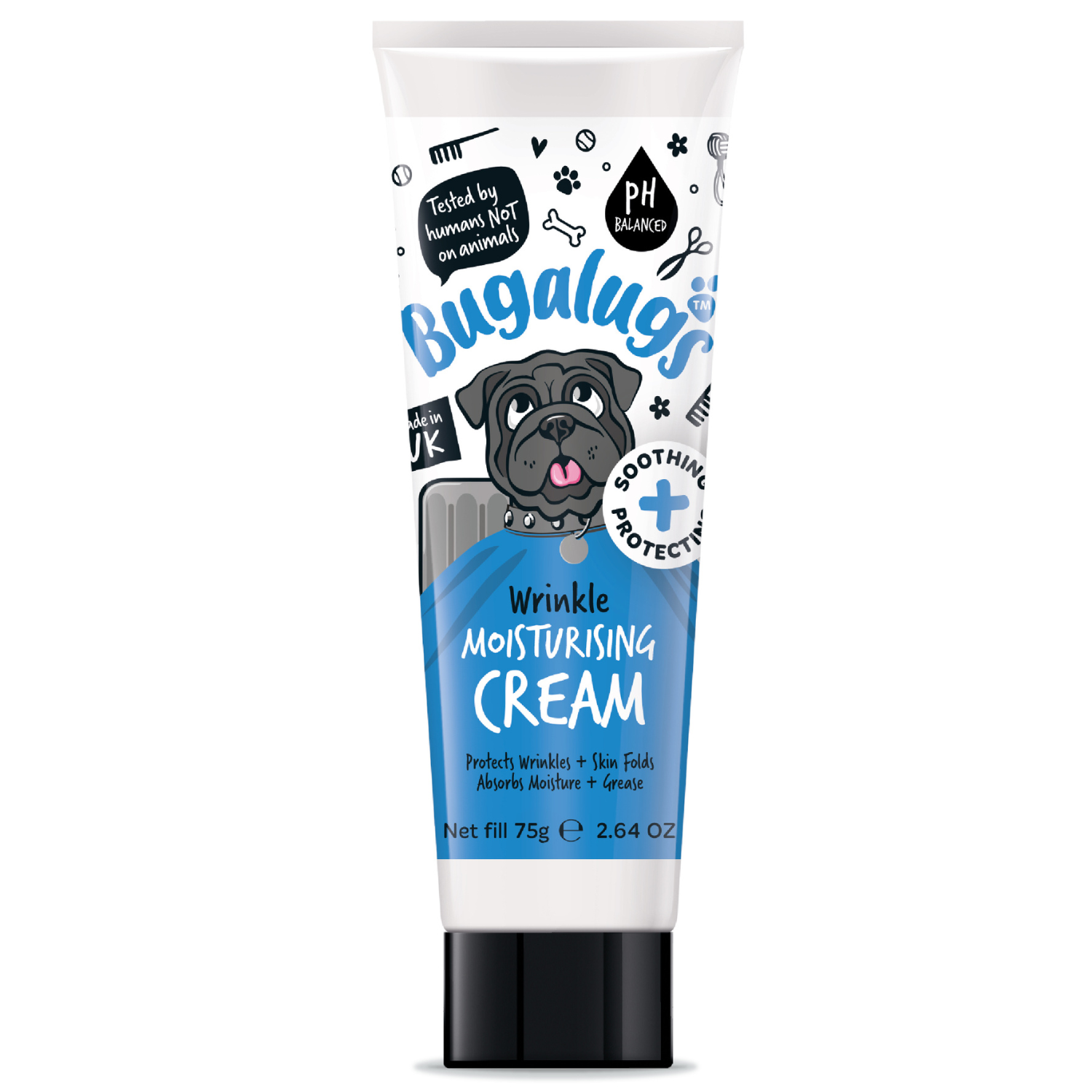 Bugalugs Wrinkle Moisturising Cream - Protects wrinkles, skin folds, absorbs moisture and grease