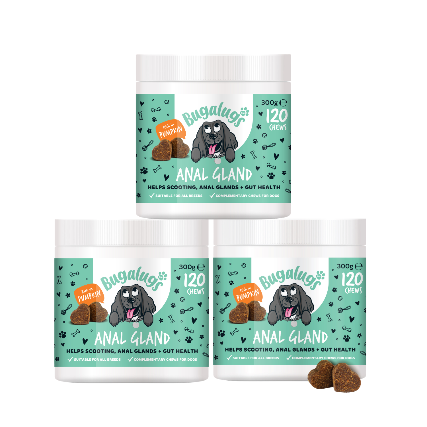 Anal Gland Supplement Chews for Dogs 3-Pack