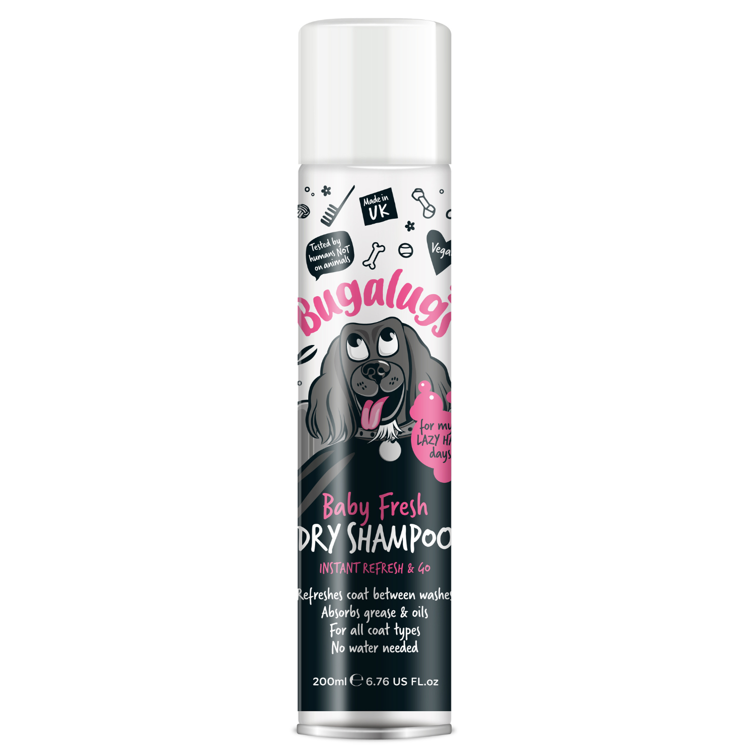 Bugalugs Baby Fresh Dry Shampoo for Dogs On the go Dog Shampoo Bugalugs Pet Care