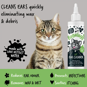 Bugalugs Cat Ear Cleaner Solution - Cleans ears quickly eliminating wax and debris