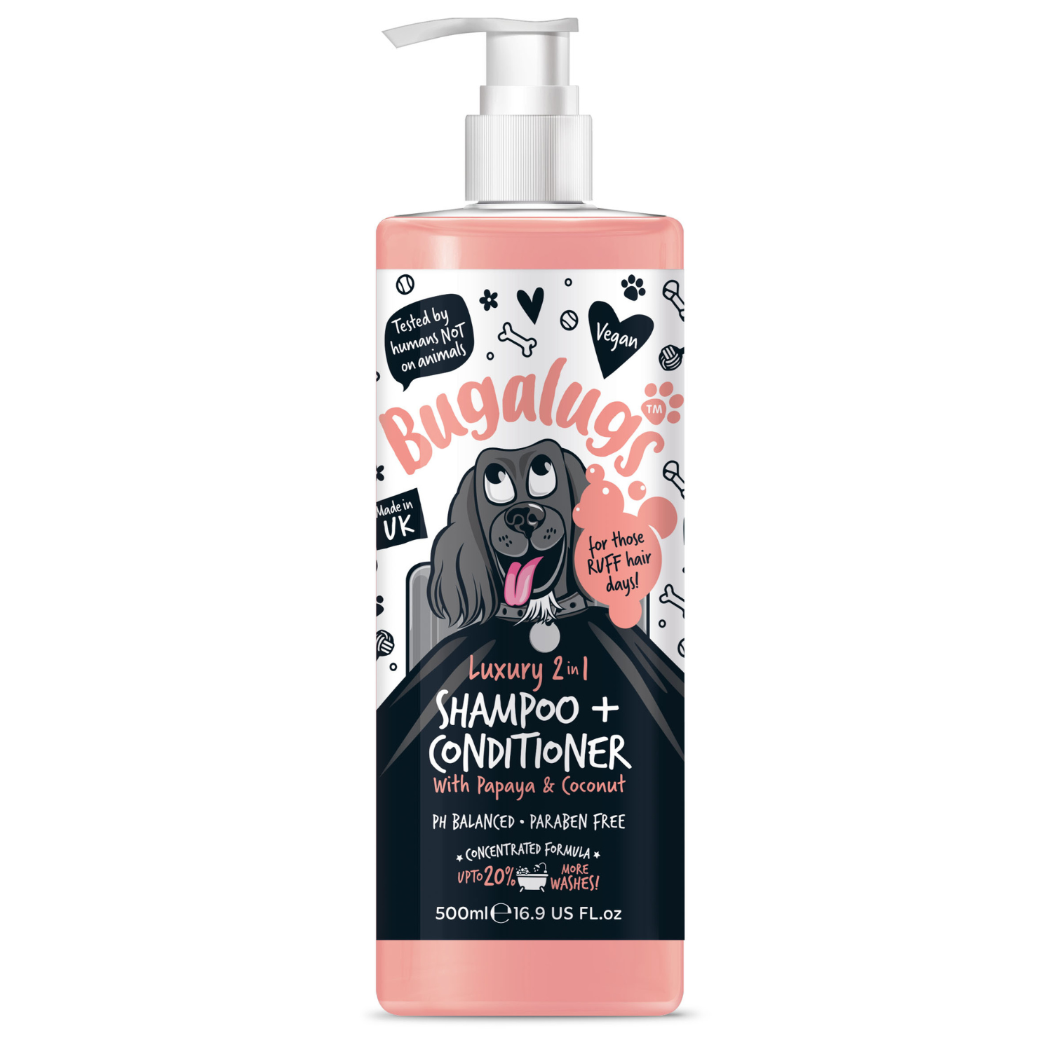 Bugalugs Luxury 2 in 1 Dog Shampoo Conditioner with Papaya Coconut Bugalugs Pet Care