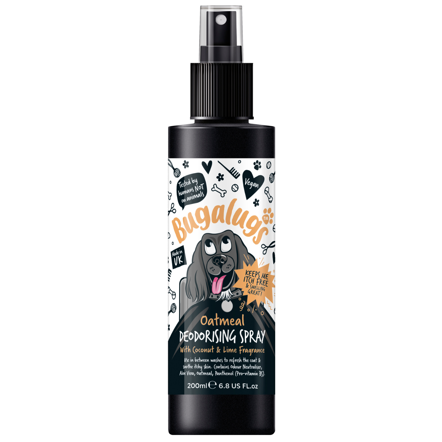 Bugalugs Oatmeal Deodorising Spray with Coconut and Lime Fragrance for Dogs