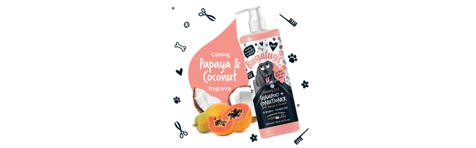 Papaya and Coconut Dog Shampoo Long-Lasting Scent Blog Banner