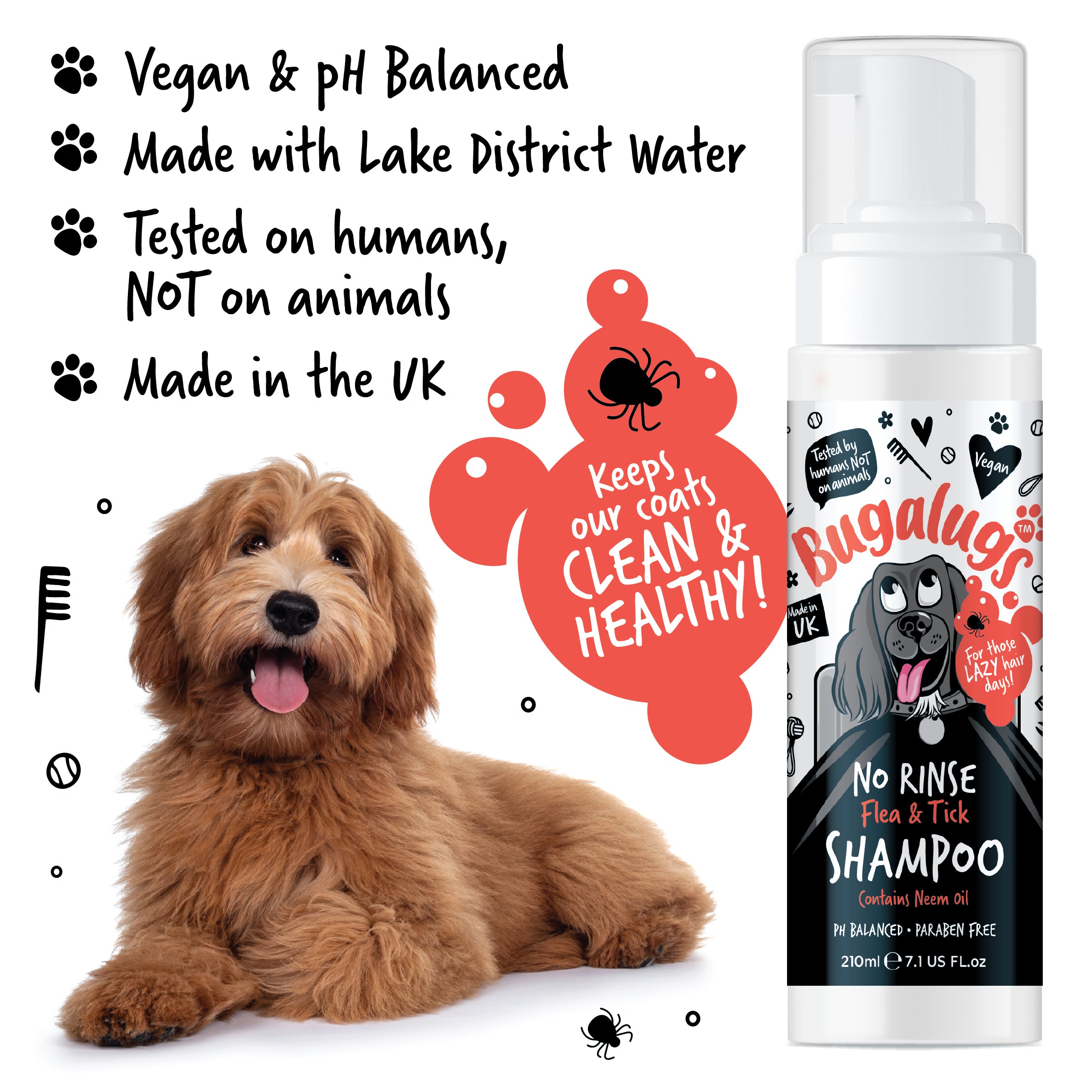 No Rinse Flea & Tick Shampoo for Dogs