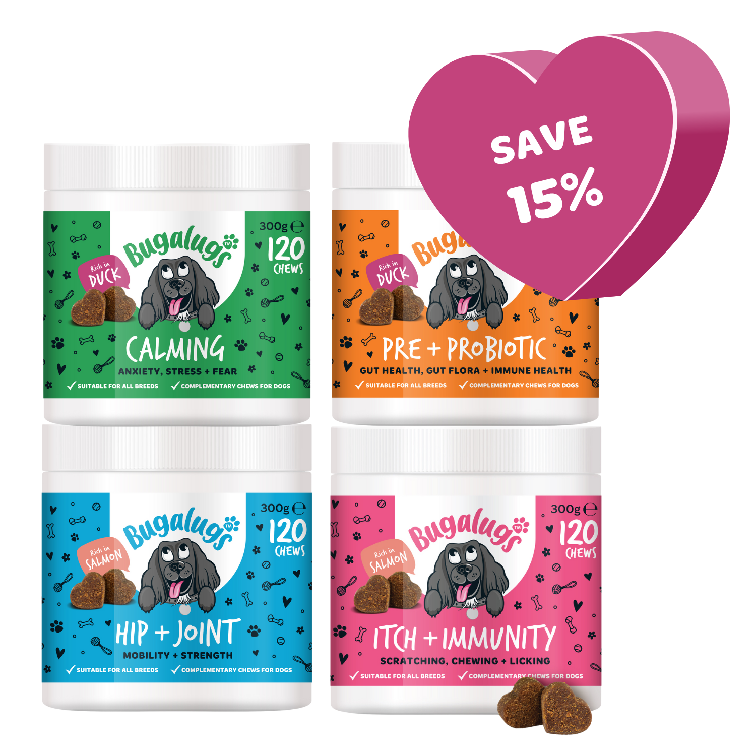 Bugalugs Supplement Chews Multipack