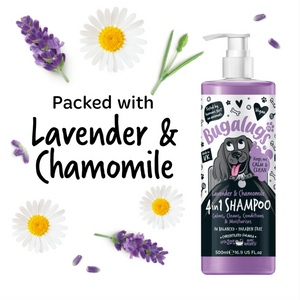 Bugalugs 4-in-1 Lavender & Chamomile Calming Shampoo, Conditioner Moisturiser - Packed with Lavender and Chamomile