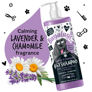 Bugalugs 4-in-1 Lavender & Chamomile Calming Shampoo, Conditioner Moisturiser - calming fragrance