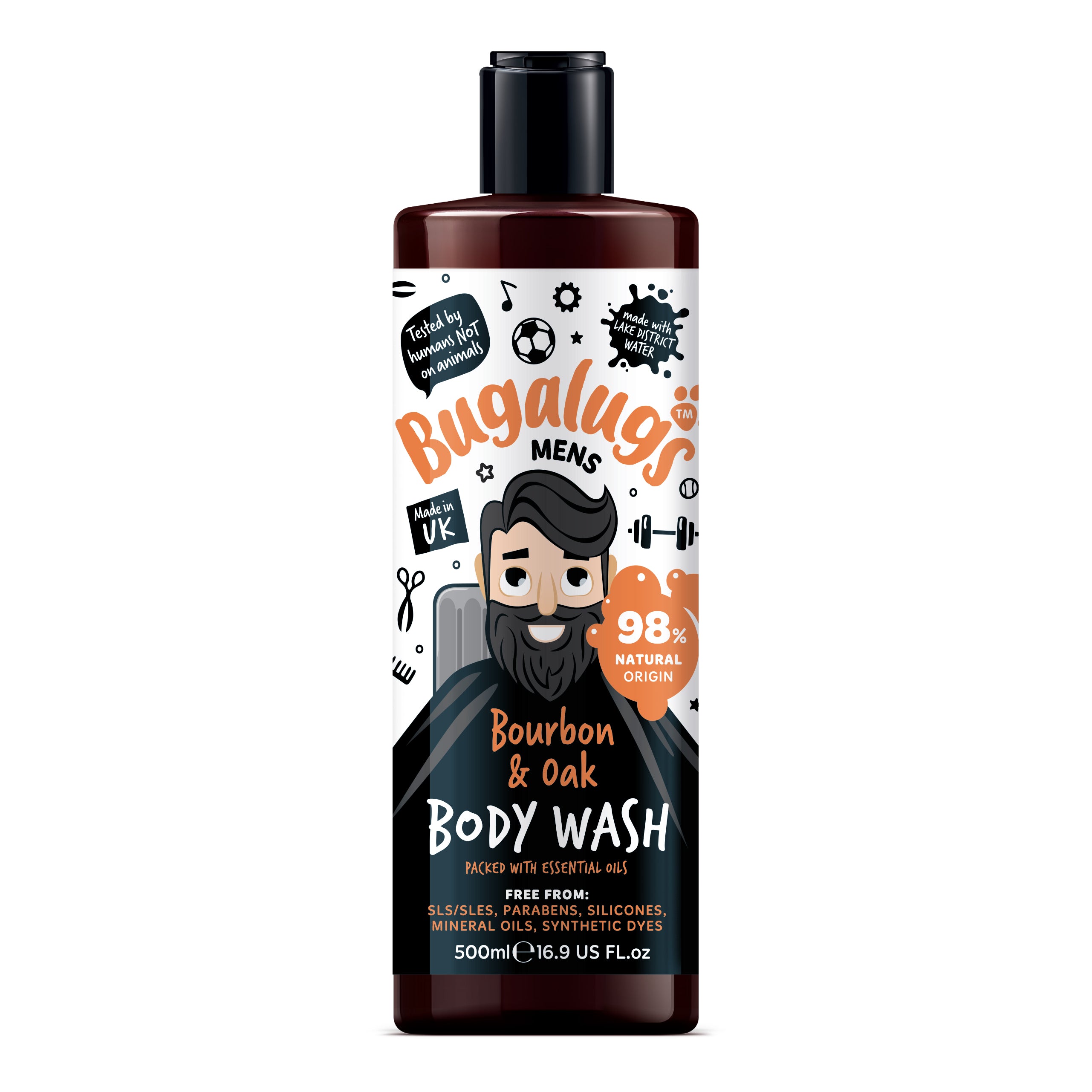 Bugalugs Men's Bourbon & Oak Body Wash