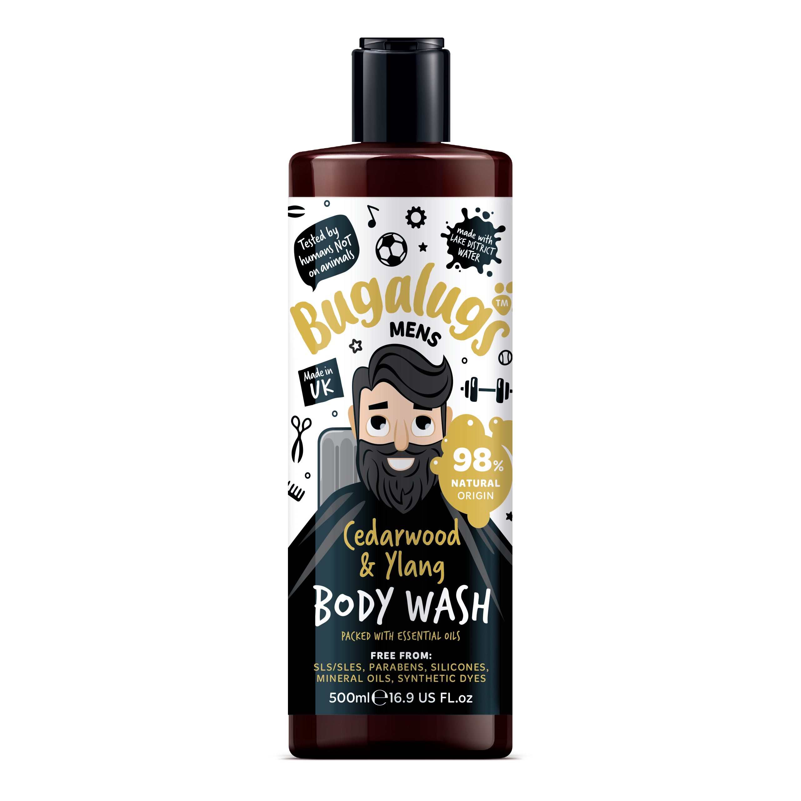 Bugalugs Men's Cedarwood & Ylang Body Wash