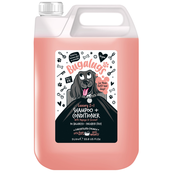 Alpha Dog Series Bubble Dia Shampoo & Conditioner - Long-Lasting Floral Scent, PH Balanced For Dogs With Sensitive Skin (Aloe Vera)
