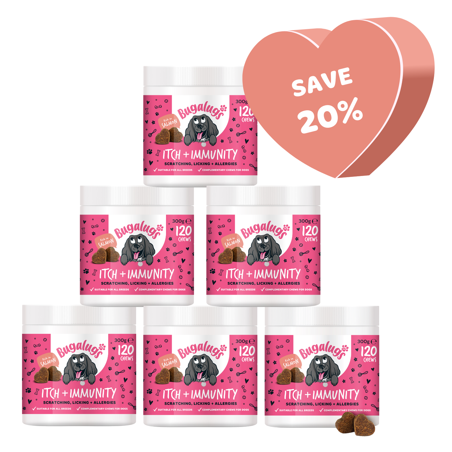 Itch & Immunity Supplement Chews for Dogs 6-Pack