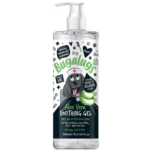 Bugalugs Aloe Vera Soothing Gel - 99% Bio-active Aloe Vera - For dogs, cats and pets