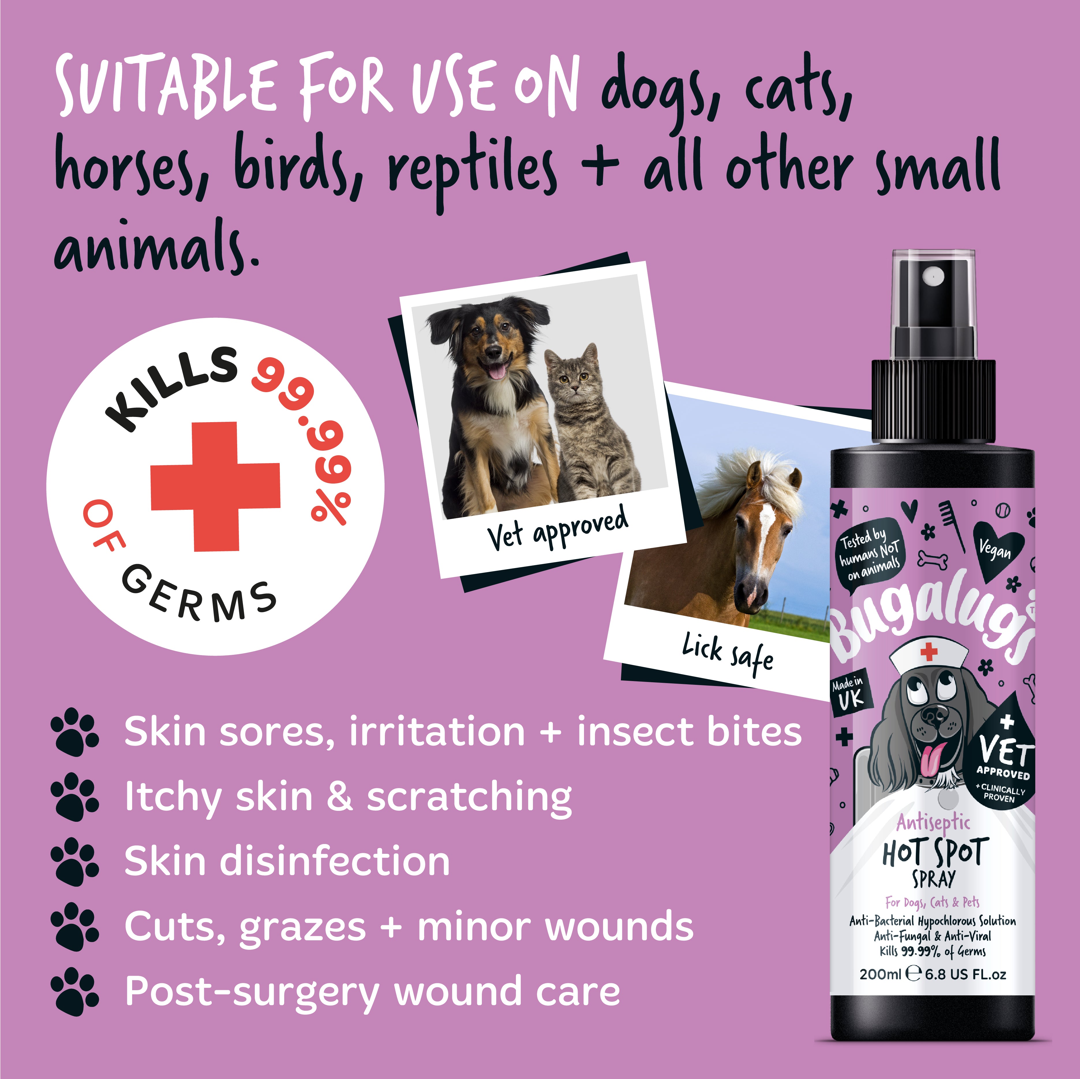 Antiseptic Hot Spot Spray Suitable For Pets
