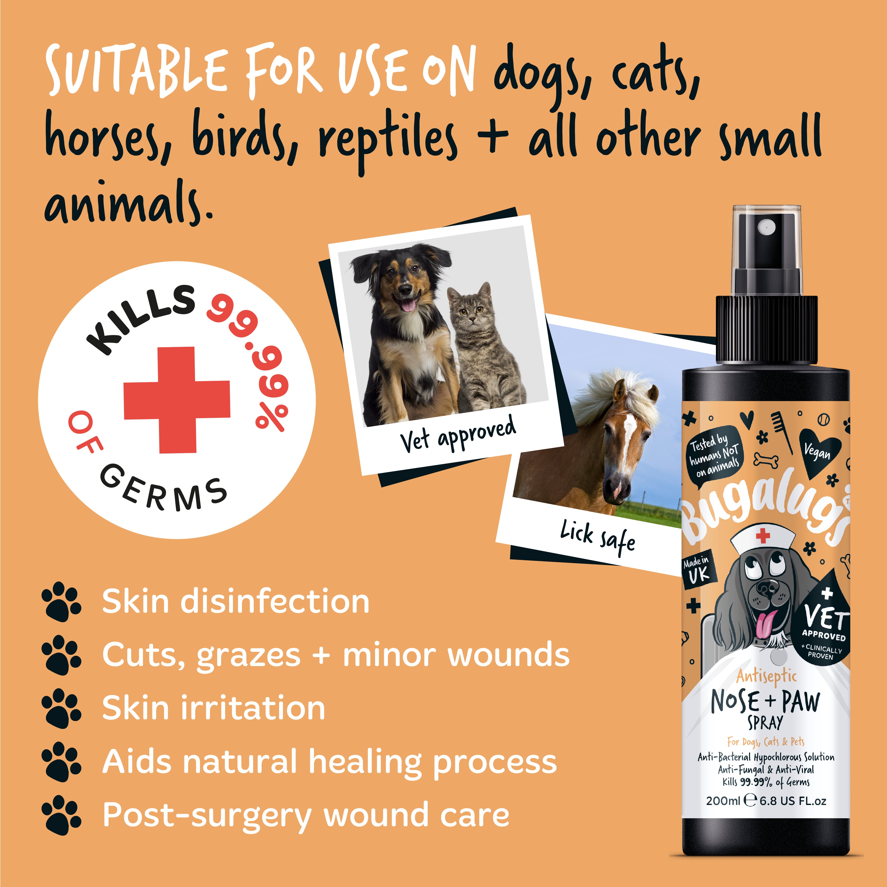 Antiseptic Nose + Paw Spray Suitable For Pets