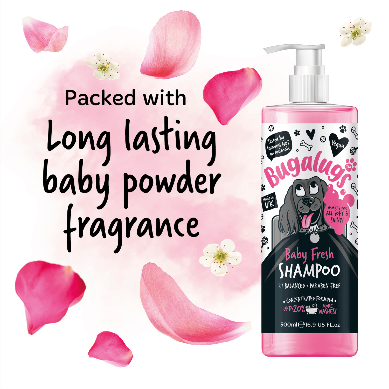 Baby powder smelling dog shampoo hot sale