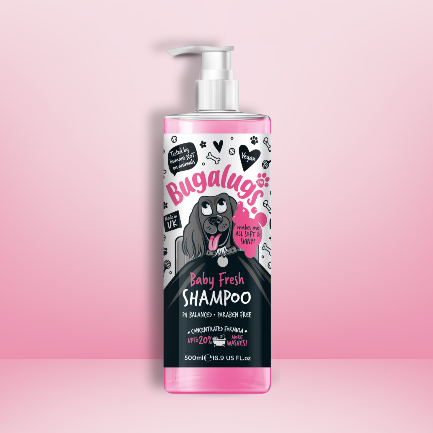 Bugalugs Baby Fresh Dog Shampoo Baby Powder Scented Shampoo for