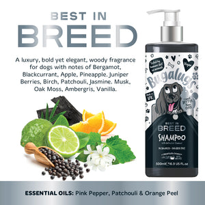 Bugalugs Best in Breed Shampoo - Essential oils including pink pepper, patchouli and orange peel