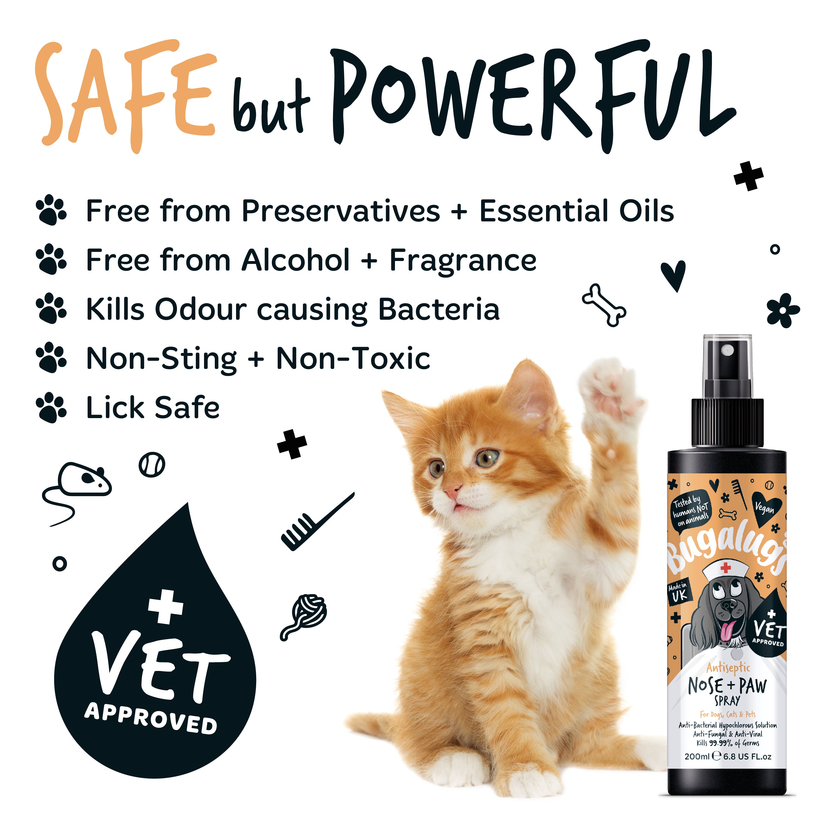 Bugalugs Antiseptic Nose & Paw Spray Safe & Powerful