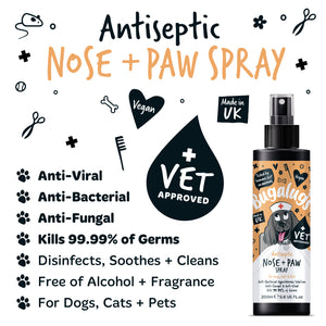 Bugalugs Antiseptic Nose & Paw Spray Vet Approved Formula